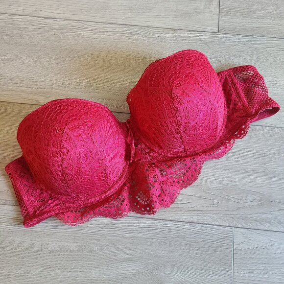 Lace Strapless Pushup Bra Size 38C - Picture 1 of 3